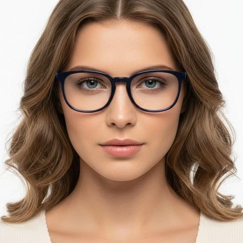 Lunettes ovales en acétate bleu n° BS2012-0374
