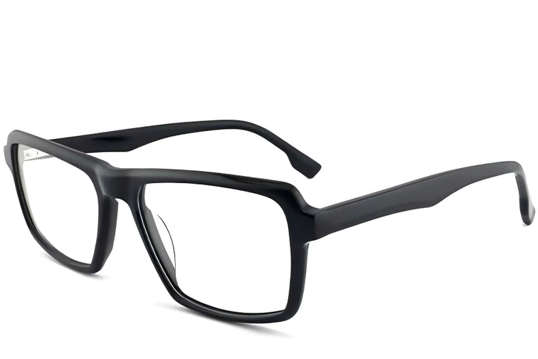 Gafas rectangulares de acetato negro #BS2012-0375