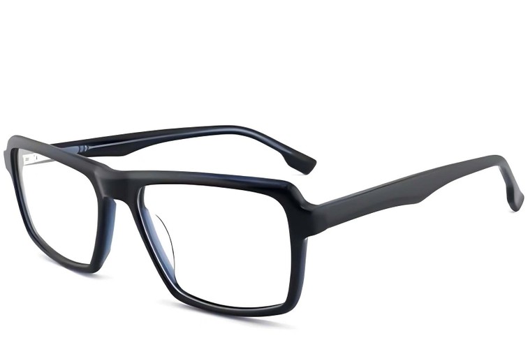 Rectangular Blue Acetate Glasses #BS2012-0377