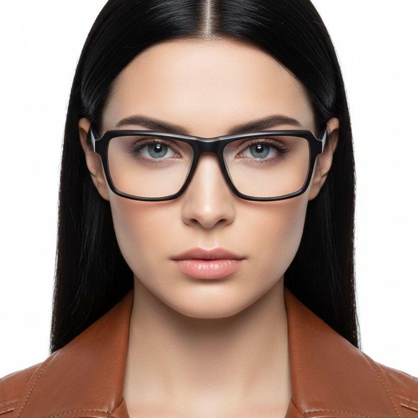 Rectangular Blue Acetate Glasses #BS2012-0377