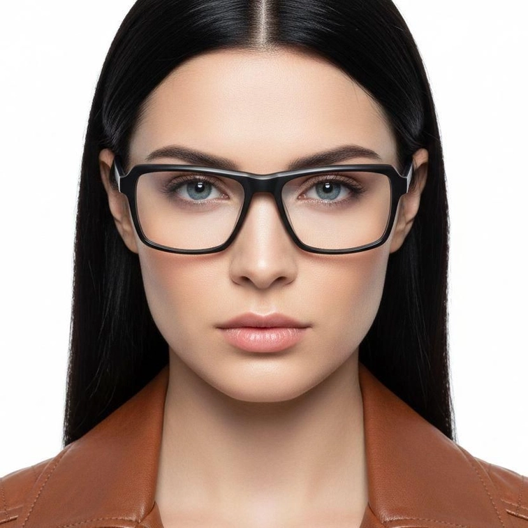 Rectangular Blue Acetate Glasses #BS2012-0377