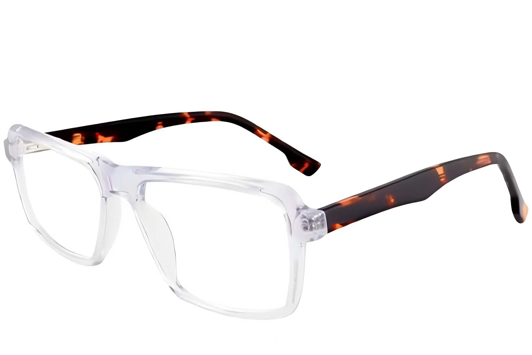 Rectangular Transparent Acetate Glasses #BS2012-0378
