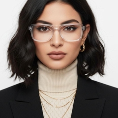 Rectangular Transparent Acetate Glasses #BS2012-0378