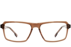 Rectangular Brown Acetate Glasses #BS2012-0379