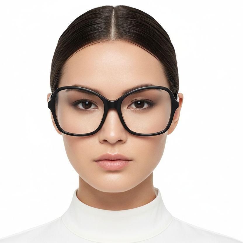 Gafas de acetato negras con forma de mariposa #BS2012-0380