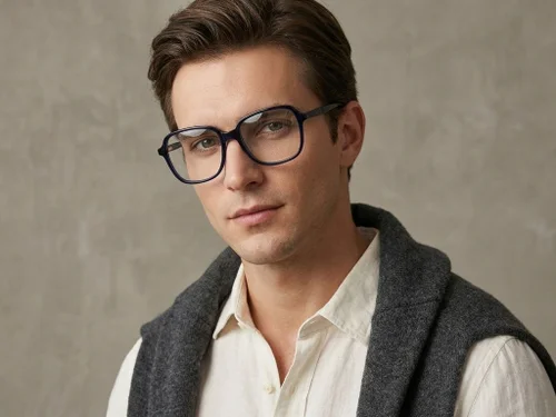 Lunettes papillon en acétate bleu #BS2012-0383