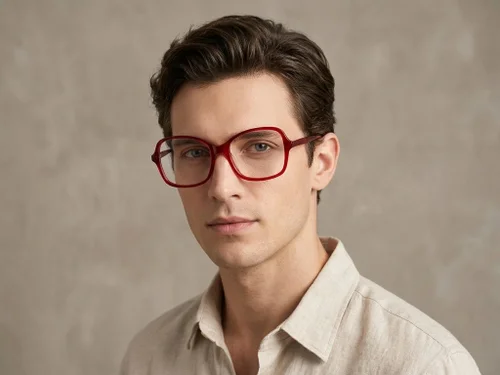 Lunettes papillon en acétate rouge #BS2012-0384
