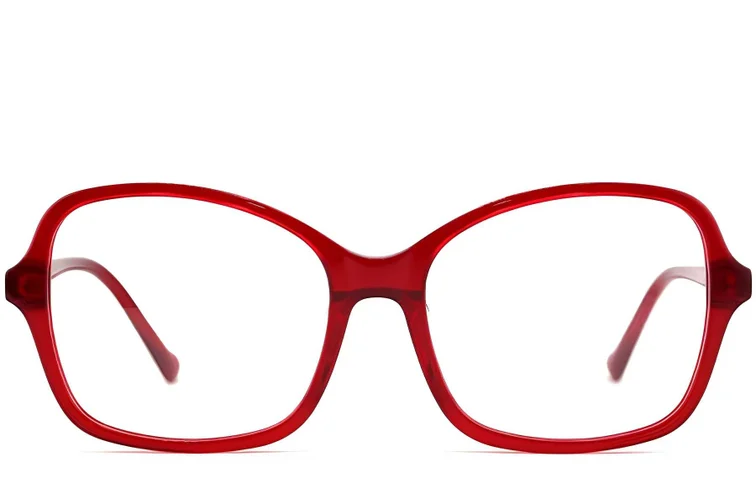 Gafas de acetato con diseño de mariposa roja #BS2012-0384