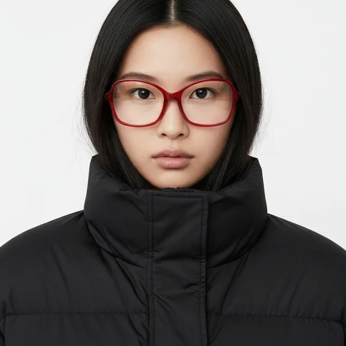 Lunettes papillon en acétate rouge #BS2012-0384