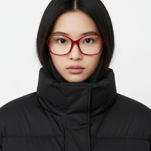 Lunettes papillon en acétate rouge #BS2012-0384