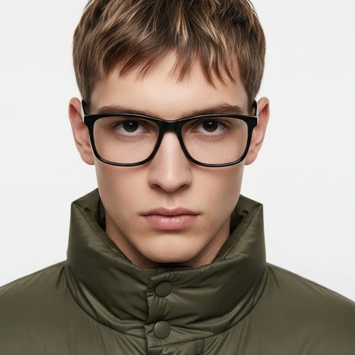 Rectangular Black Acetate Glasses #BS2012-0385