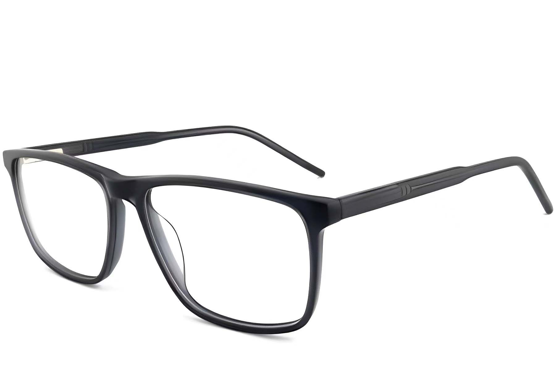 Lunettes rectangulaires en acétate gris #BS2012-0386