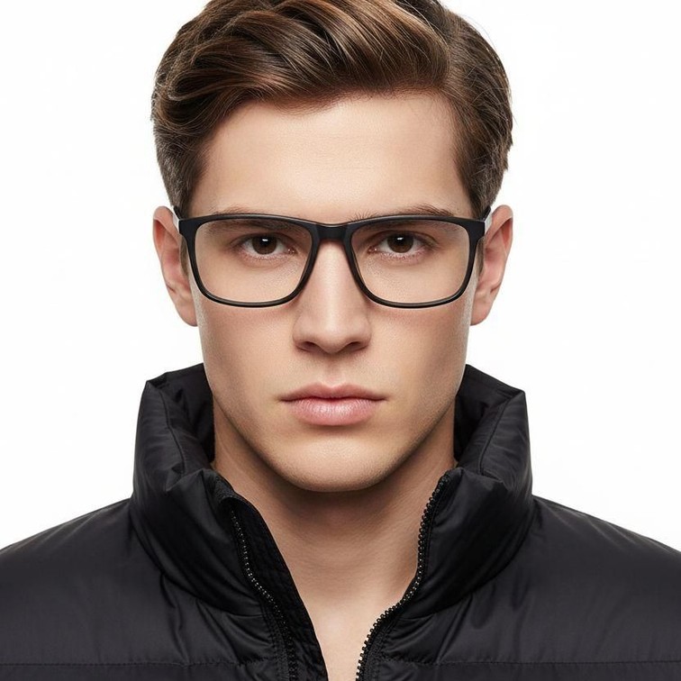 Lunettes rectangulaires en acétate gris #BS2012-0386