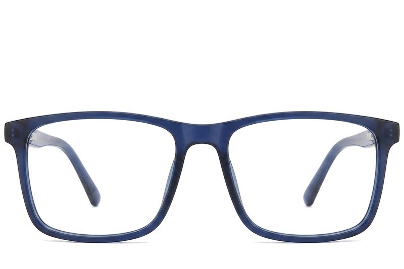 Gafas rectangulares de acetato azul #BS2012-0387