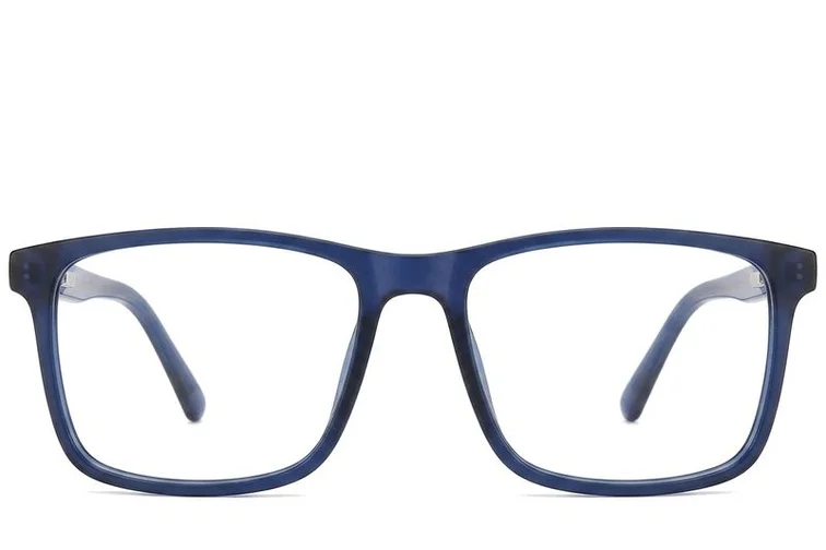 Gafas rectangulares de acetato azul #BS2012-0387