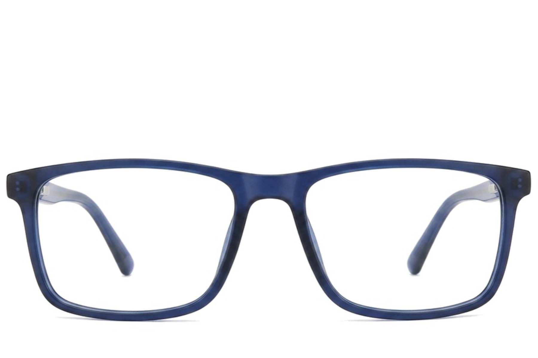 Rectangular Blue Acetate Glasses #BS2012-0387