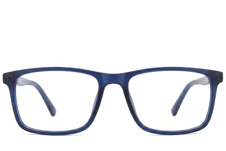 Rectangular Blue Acetate Glasses #BS2012-0387