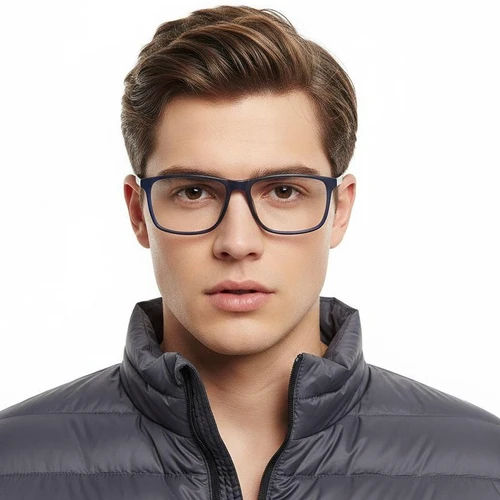 Rectangular Blue Acetate Glasses #BS2012-0387