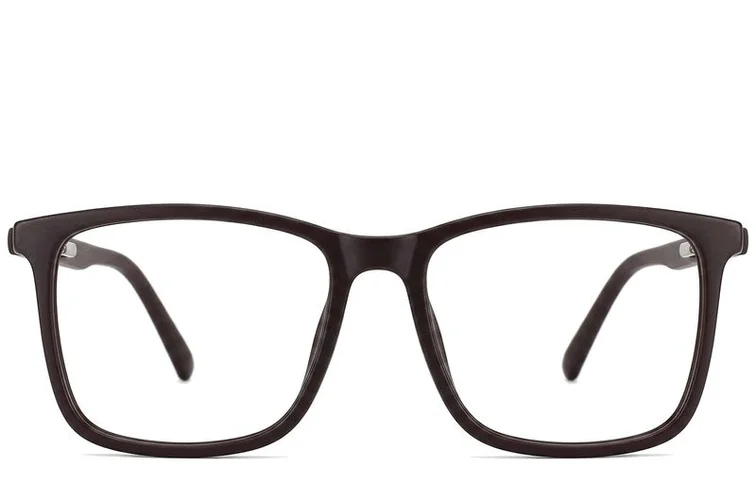 Rectangular Brown Acetate Glasses #BS2012-0388