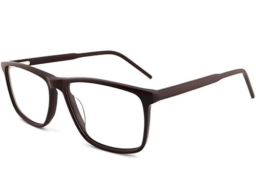 Lunettes rectangulaires en acétate marron #BS2012-0388
