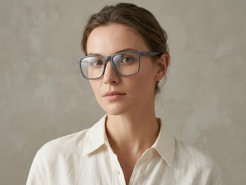 Lunettes rectangulaires en acétate gris #BS2012-0389