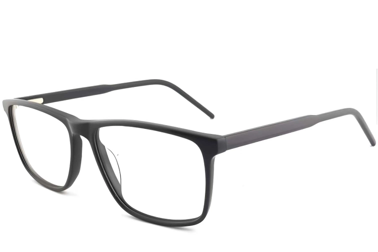 Rectangular Grey Acetate Glasses #BS2012-0389