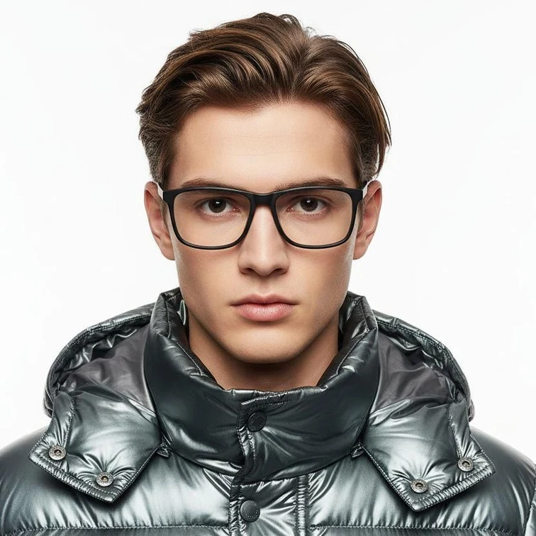 Gafas rectangulares de acetato gris #BS2012-0389