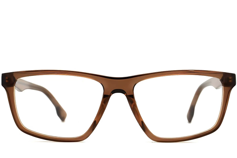 Rectangular Brown Acetate Glasses #BS2012-0392