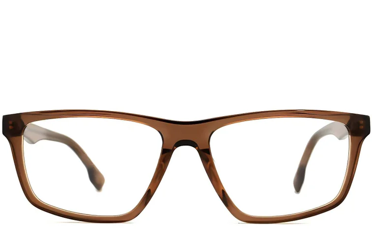 Lunettes rectangulaires en acétate marron #BS2012-0392