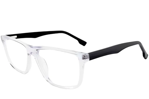 Rectangular Transparent Acetate Glasses #BS2012-0394