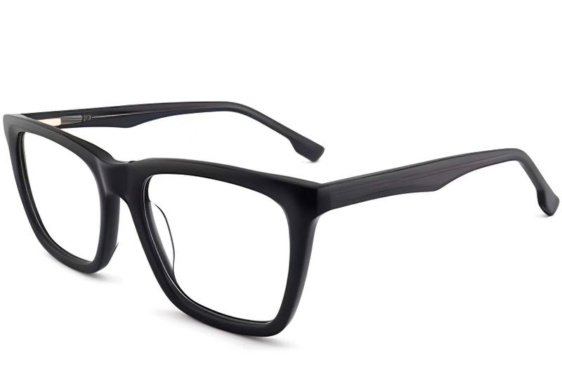 Rectangular Grey Acetate Glasses #BS2012-0398