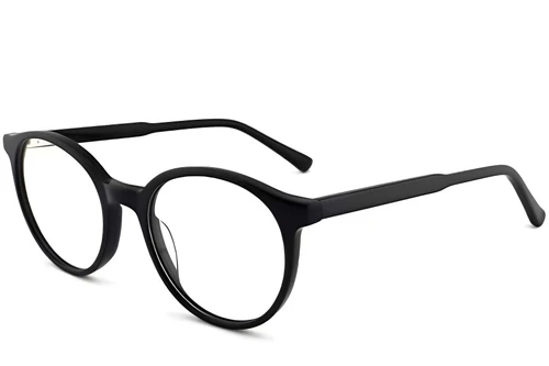 Oval Black Acetate Glasses #BS2012-0411