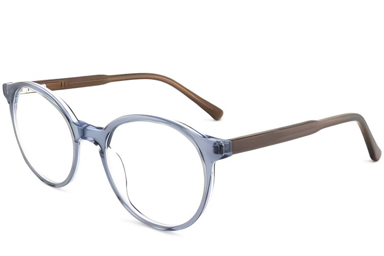 Gafas ovaladas de acetato gris #BS2012-0412