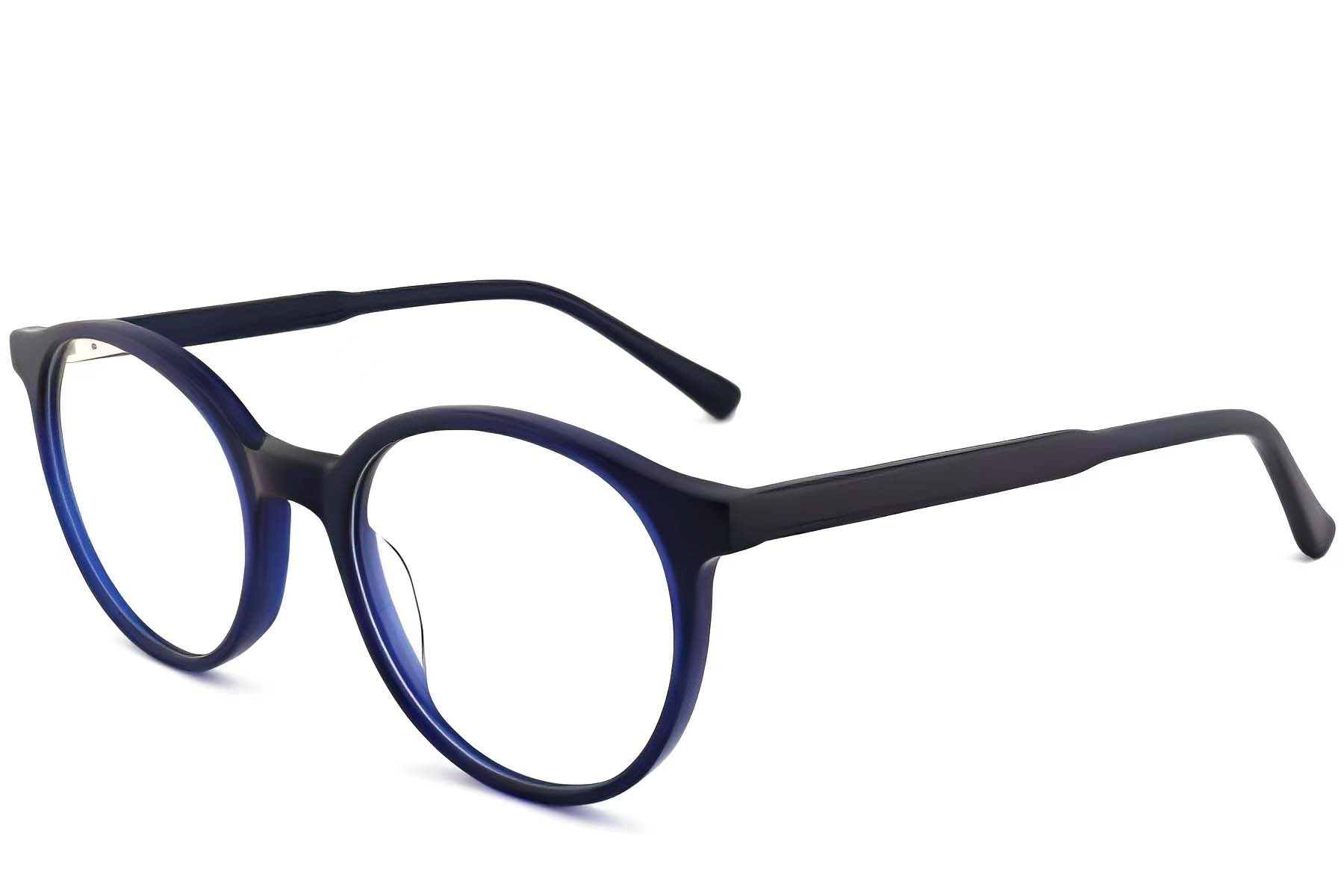 Oval Blue Acetate Glasses #BS2012-0413