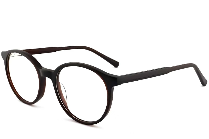 Oval Brown Acetate Glasses #BS2012-0414
