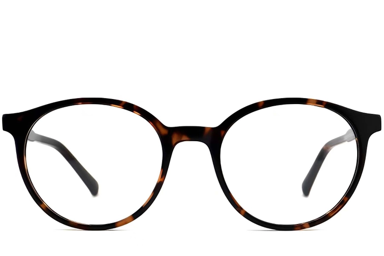 Gafas ovaladas de acetato de carey # BS2012-0415
