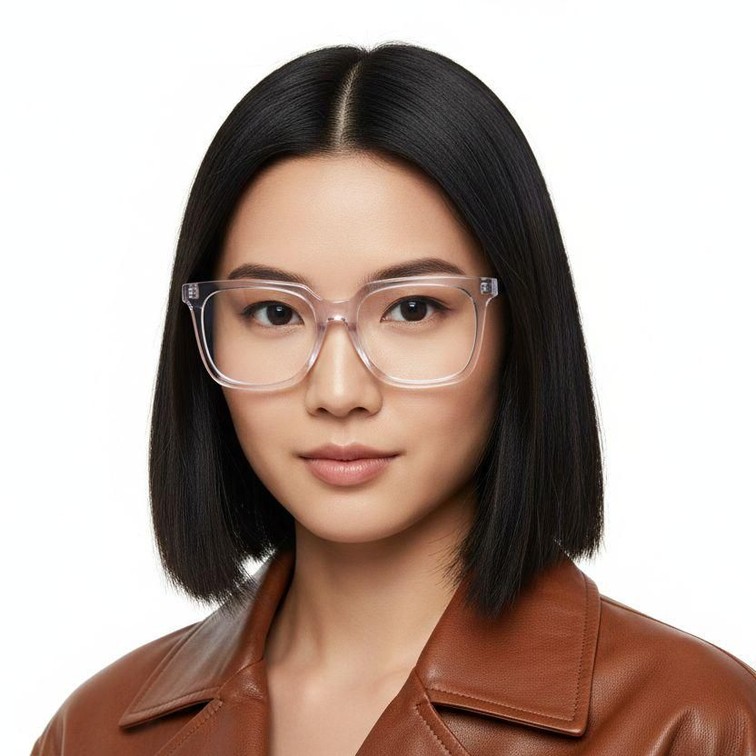Rectangular Transparent Acetate Glasses #BS2012-0417