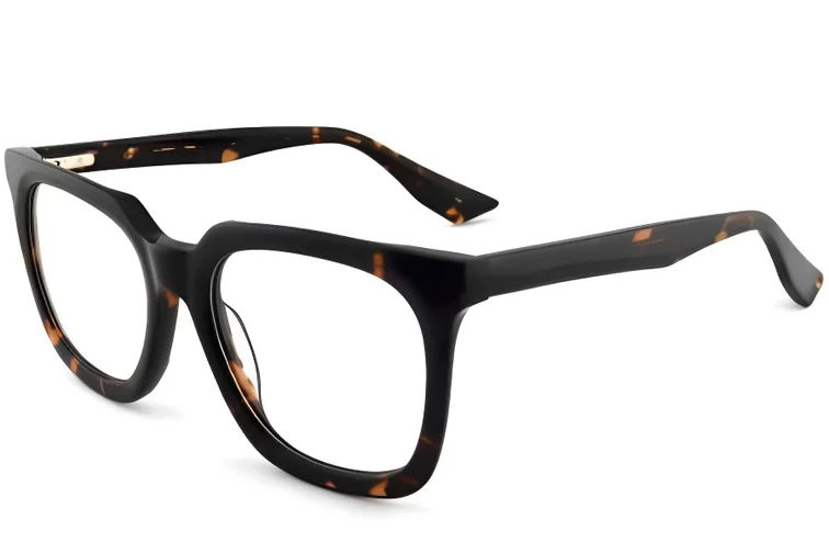 Lunettes rectangulaires en acétate écaille de tortue #BS2012-0418