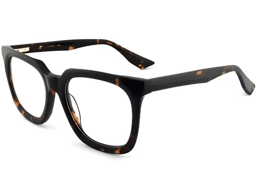 Rectangular Tortoiseshell Acetate Glasses #BS2012-0418