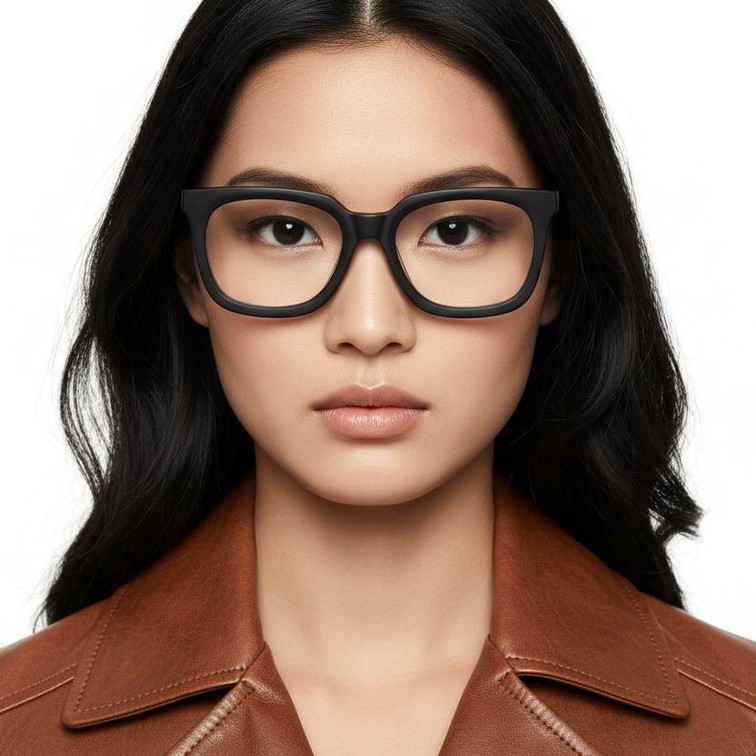 Lunettes rectangulaires en acétate gris #BS2012-0419