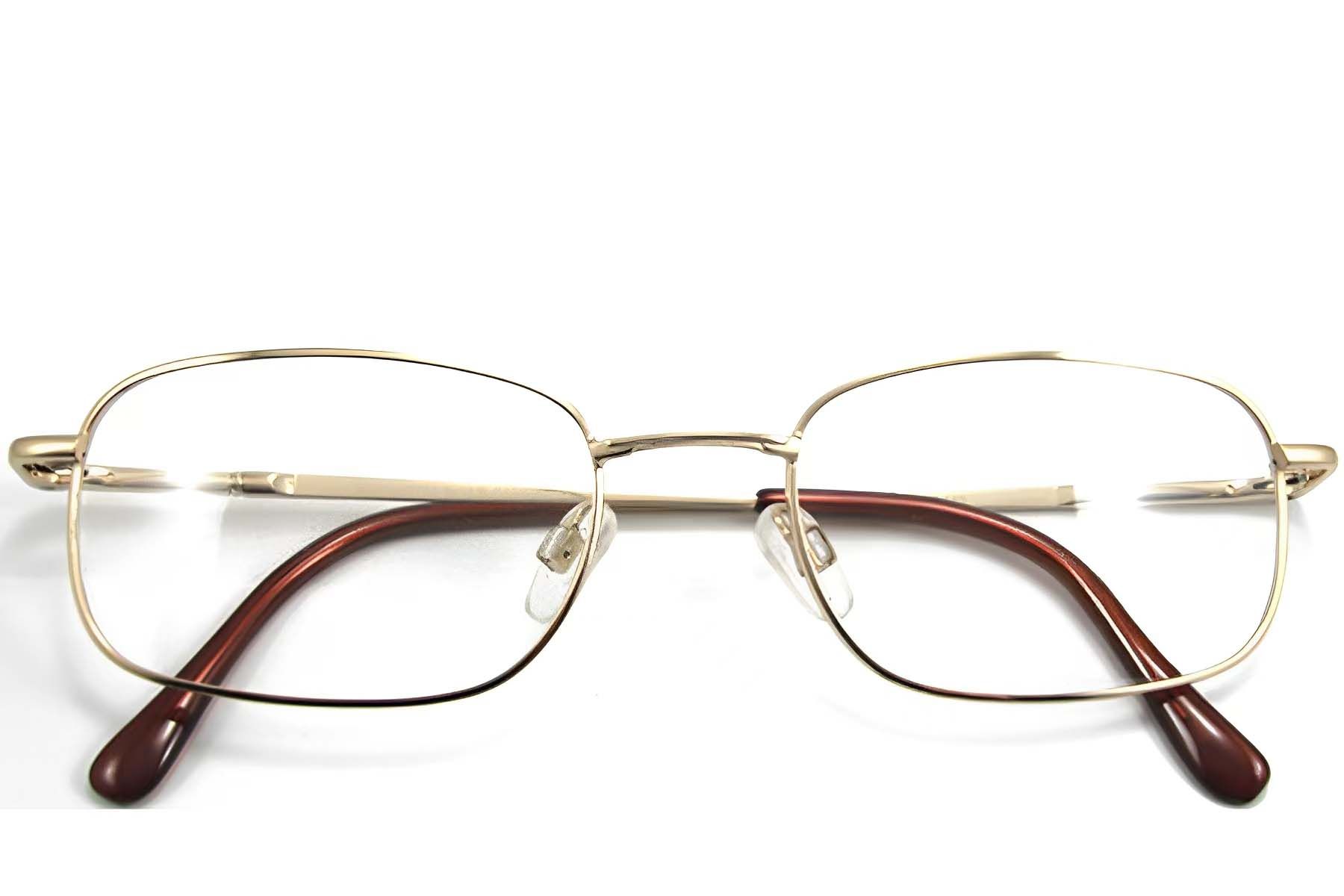 Rectangular Golden Metal Glasses #BS2012-0421