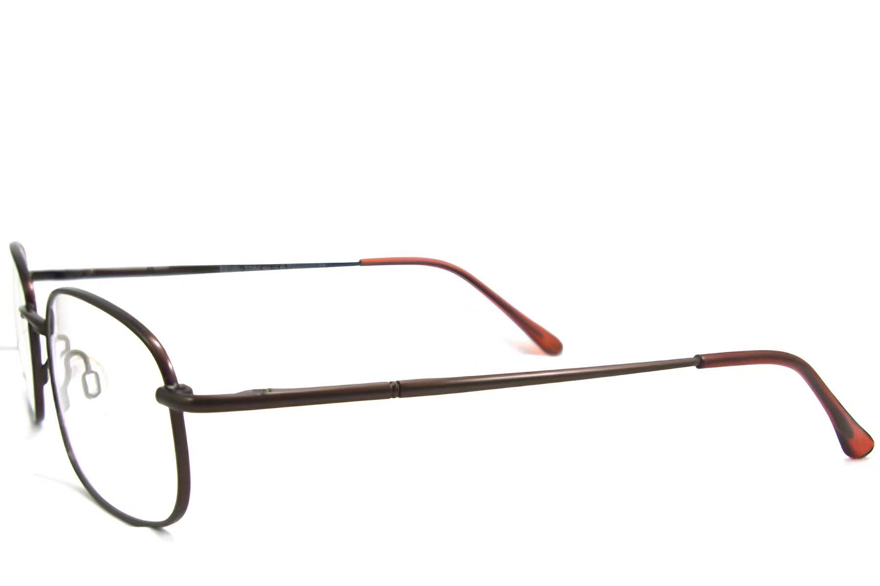 Rectangular Brown Metal Glasses #BS2012-0422