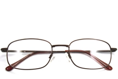 Rectangular Brown Metal Glasses #BS2012-0422