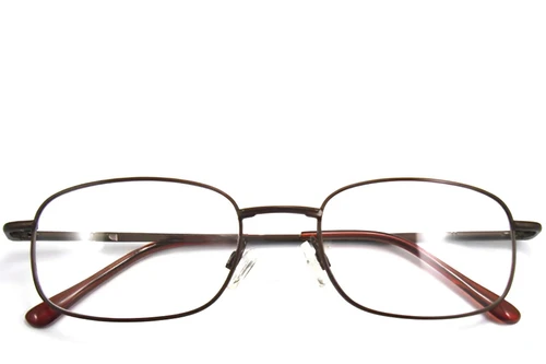 Rectangular Brown Metal Glasses #BS2012-0422