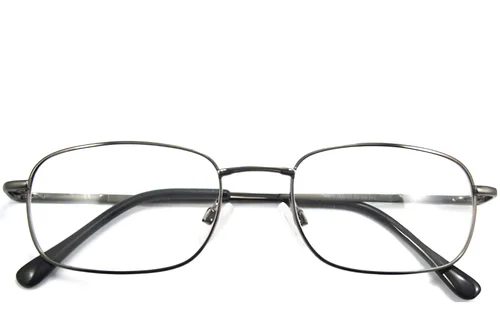 Verres rectangulaires en métal gris #BS2012-0423