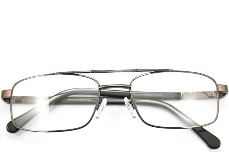 Aviator Brown Metal Glasses #BS2012-0424