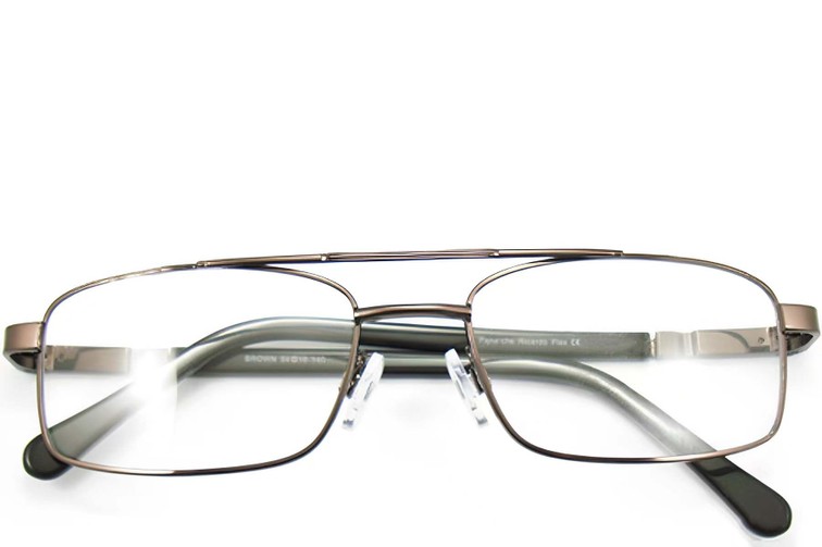 Aviator Brown Metal Glasses #BS2012-0424