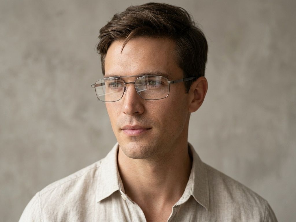 Gafas de metal gris aviador #BS2012-0425