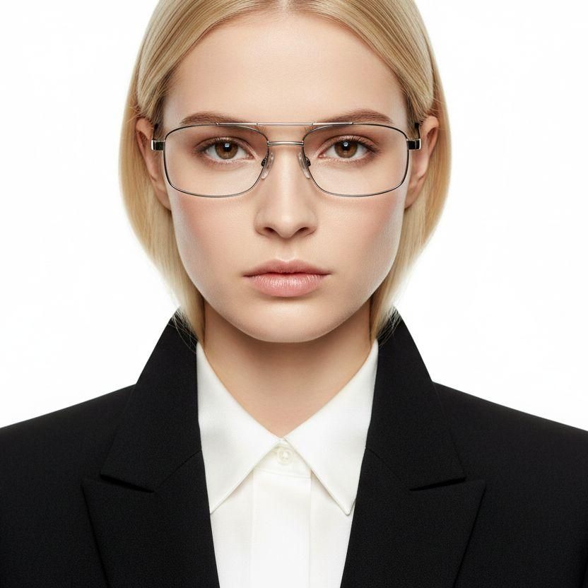 Lunettes aviateur en métal gris #BS2012-0425