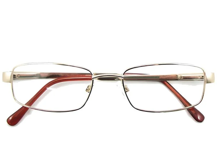 Rechteckige goldene Metallbrille #BS2012-0426